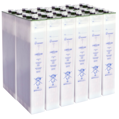 Pack 12x Baterías Solares estacionarias translucidas 8 UOPzS 1000 1380Ah C120 2V – Upower