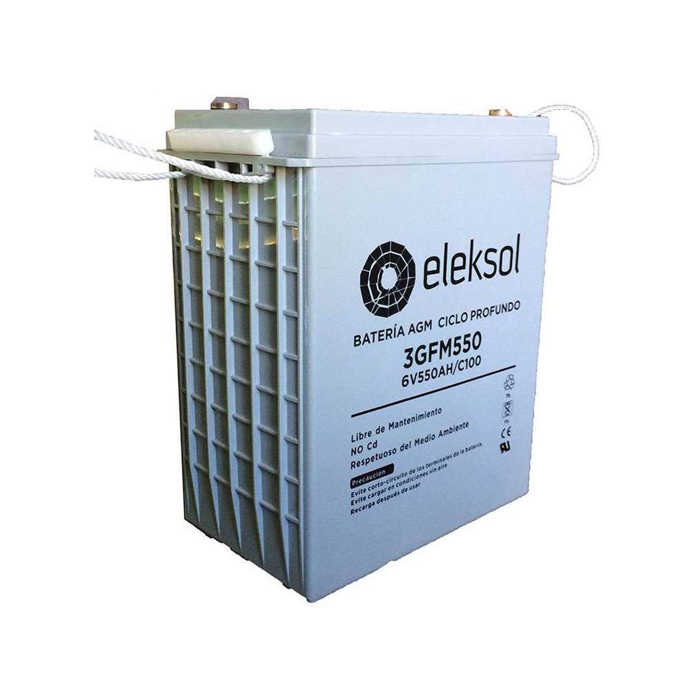 6V-550Ah AGM Batería Eleksol 3GFM550