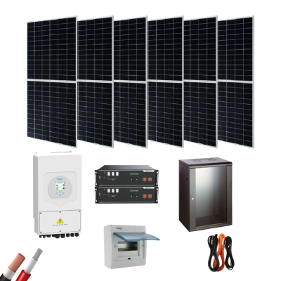 Kit Solar Deye Aislado 5000W 48V Litio 12000Wh_día