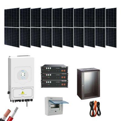 Kit Solar Deye Aislado 6000W 48V Litio 20000Wh_día