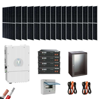 Kit Solar Deye Aislado 8000W 48V Litio 32000Wh_día