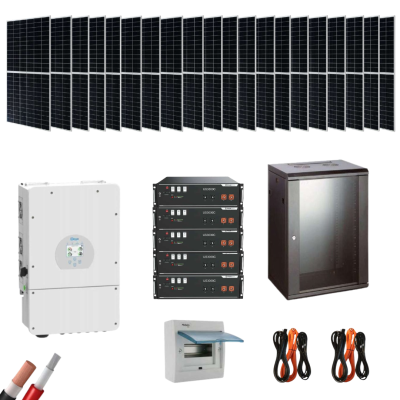 Kit Solar Deye Aislado 8000W 48V Litio 40000Wh/día