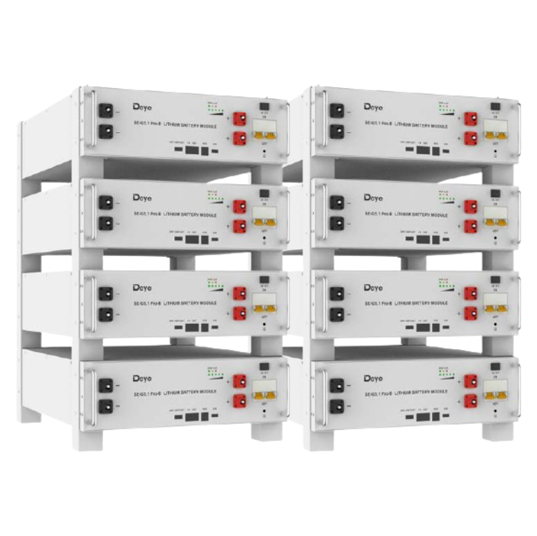 Pack 8 x Batería Litio Deye SE-G5.1 Pro-B 5.1Kwh 100Ah LV