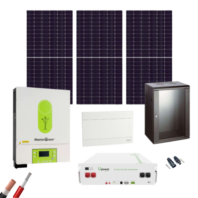 Kit Solar Aislada MasterPower 3 Paneles 550Wp y 1 Baterías UPower 5120Wh