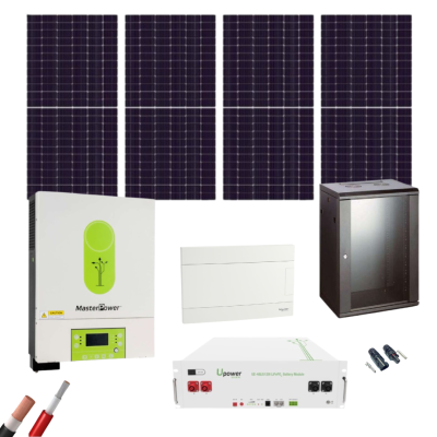Kit Solar Aislada MasterPower 4 Paneles 550Wp y 1 Baterías UPower 5120Wh