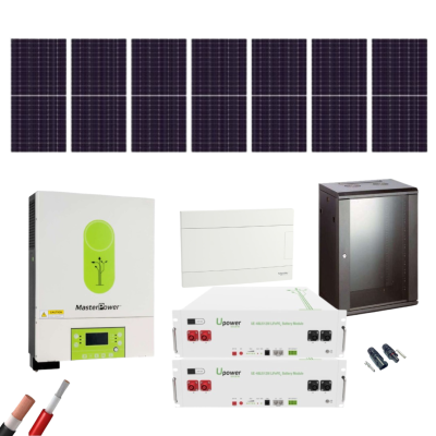 Kit Solar Aislada MasterPower 7 Paneles 550Wp y 2 Baterías UPower 5120Wh