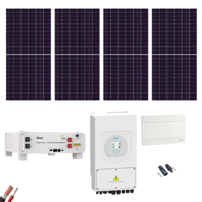 Kit Solar Deye 5000W 4xPanel Solar 550Wp 1xBatería Deye 5,12kWh