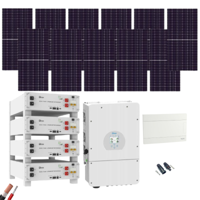 Kit Solar Deye 8000W 11xPanel Solar 550Wp 4xBatería Deye 5,12kWh