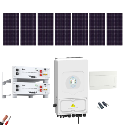 Kit Solar Deye 6000W 7xPanel Solar 550Wp 2xBatería Deye 5,12kWh