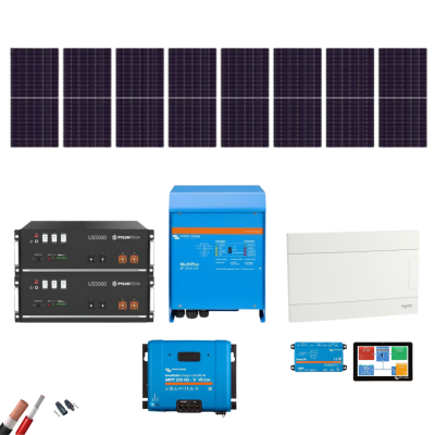 Kit Solar Aislada Victron 5000W 8xPanel Solar 550Wp 2xBatería Pylontech 4,8kWh