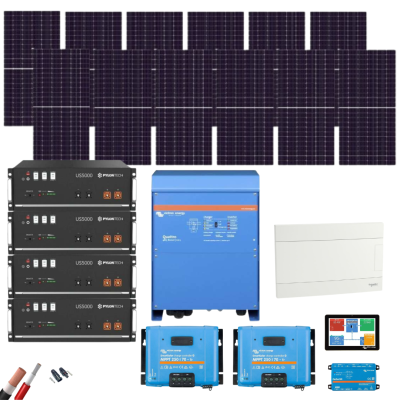 Kit Solar Victron 8000W 12xPanel Solar 550Wp 4xBatería Pylontech 4,8kWh