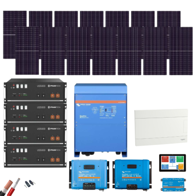 Kit Solar Victron 8000W 14xPanel Solar 550Wp 4xBatería Pylontech 4,8kWh