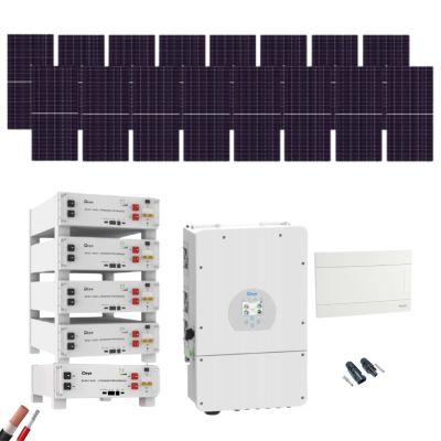 Kit Solar Trifásico Autoconsumo Deye 10000W 16xPanel Solar 550Wp 5xBatería Deye 5,12kWh