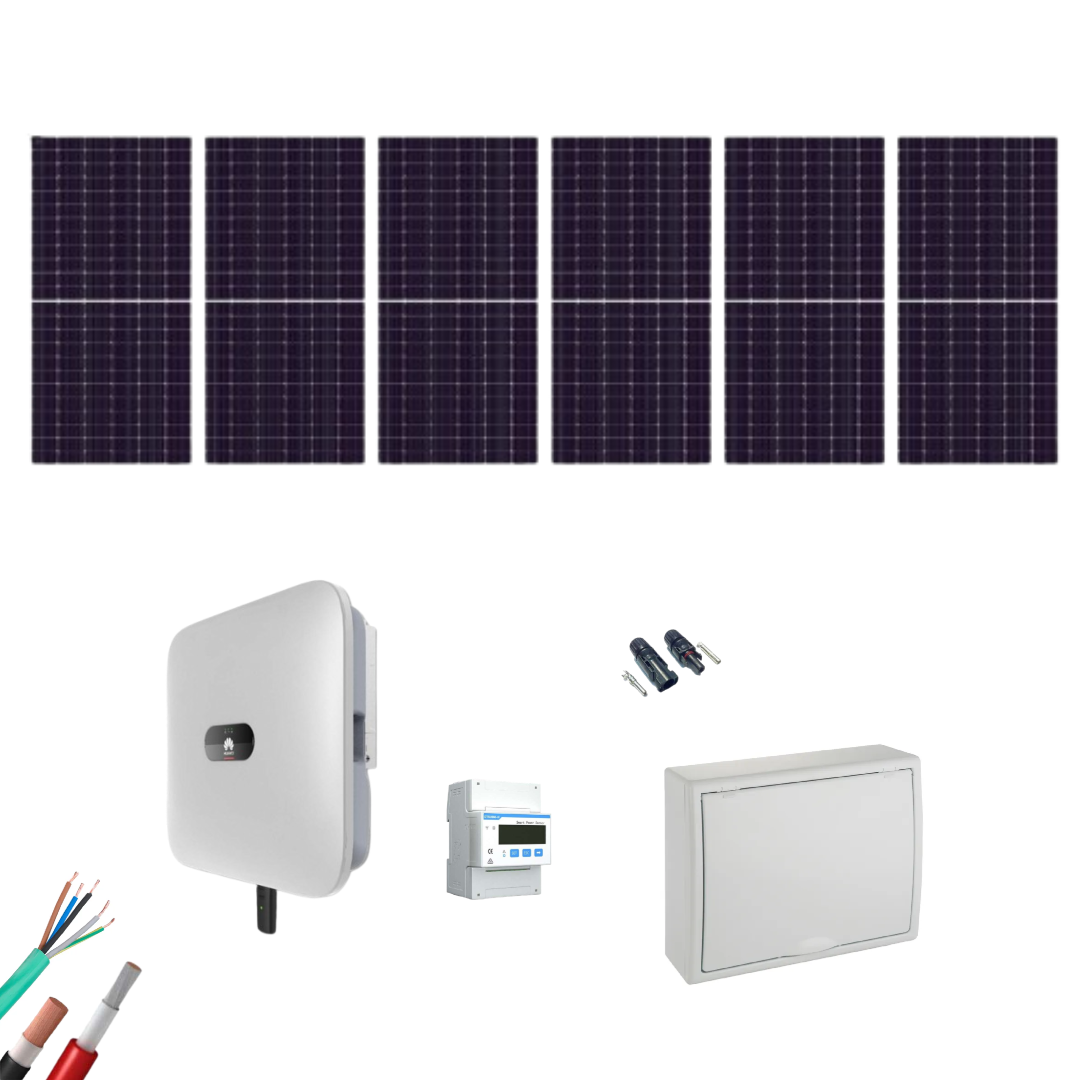 Kit Solar Trifásico Autoconsumo Huawei 3000W 6xPanel Solar 550Wp