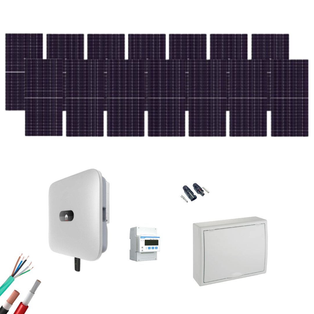 Kit Solar Trifásico Autoconsumo Huawei 6000W 14xPanel Solar 550Wp