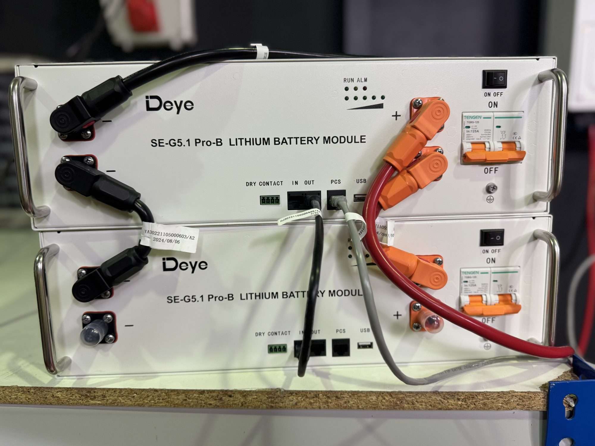 Conexiones de la batería Deye Pro-B 5,12kWh