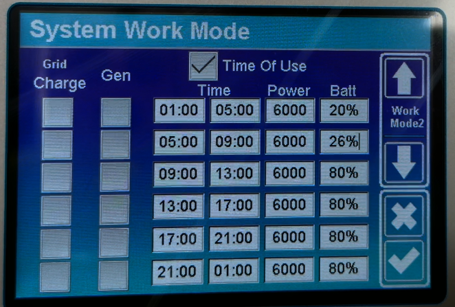 Time of use: Tiempo de uso para inversores Deye