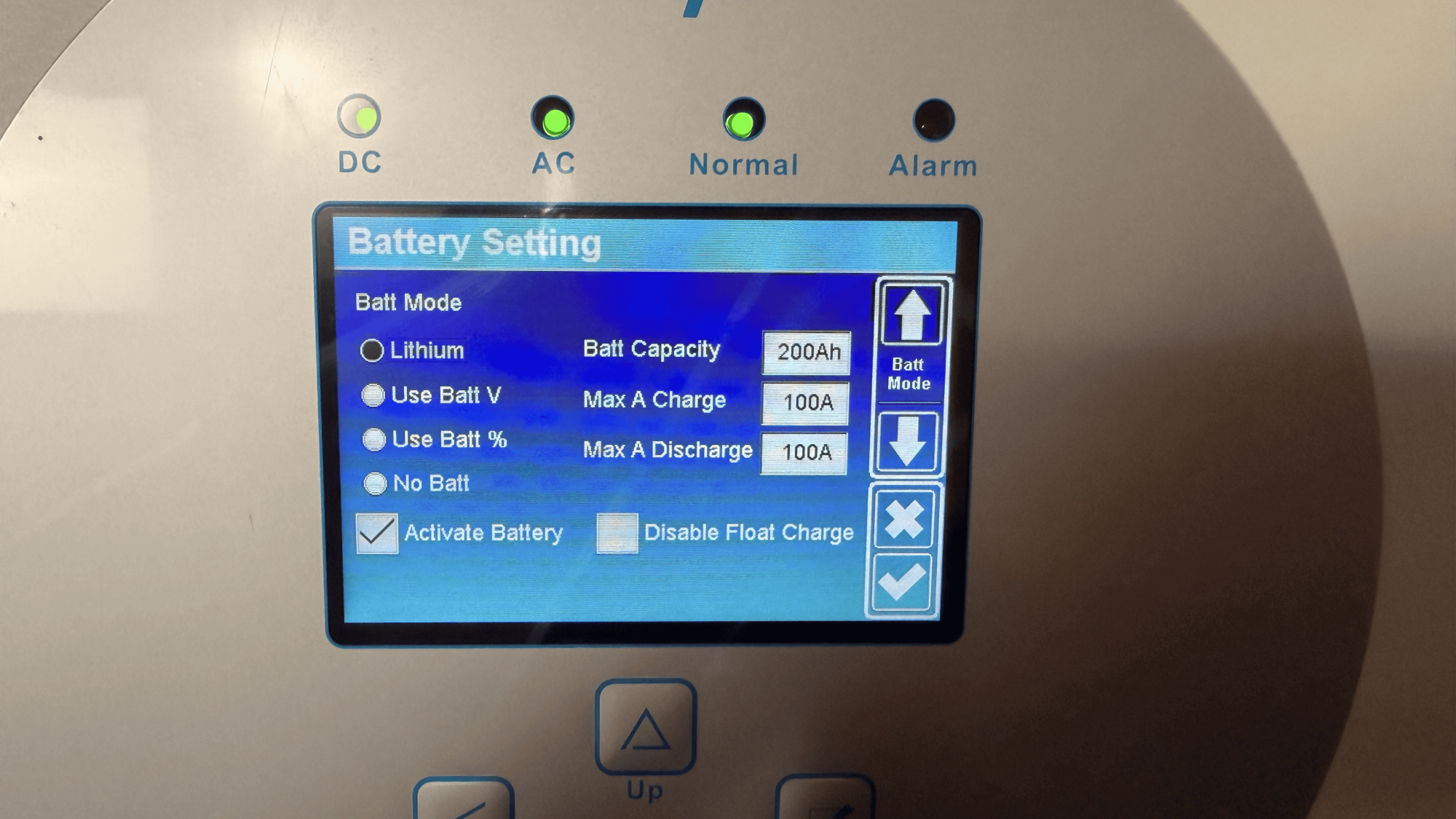 Configuración de baterías UPower en inversor Deye