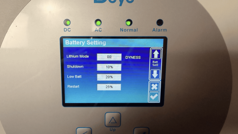 Comunicación entre baterías UPower e inversor Deye