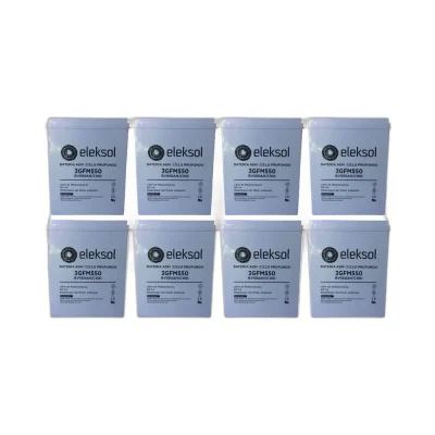 Pack 48V 8 x Batería AGM Eleksol 6V/550Ah 3GFM550 - CuencaSolar