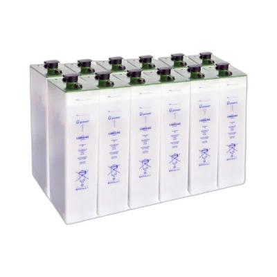 Pack 12x Baterías Solares estacionarias translucidas 5 UOPzS 442 611Ah C120 2V – Upower - CuencaSolar