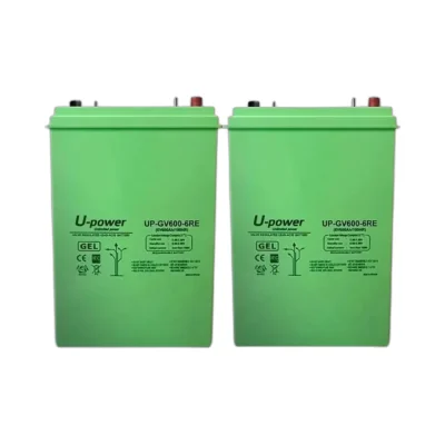 Pack 12V 2 x Batería GEL 600Ah C120 6V sin mantenimiento – UP-GV600-6RE - CuencaSolar