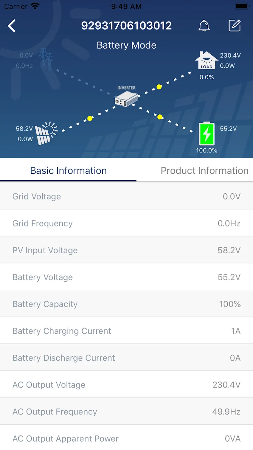 APP WatchPower para monitorizar tu instalación