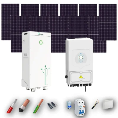Kits Aislada Deye 6kW + UPower 15kWh 11 Paneles - CuencaSolar