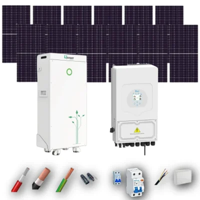 Kits Aislada Deye 6kW + UPower 15kWh 12 Paneles - CuencaSolar