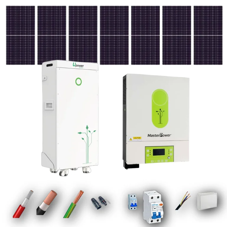 Kits Aislada MasterPower 6kW + UPower 15kWh 7 Paneles - CuencaSolar
