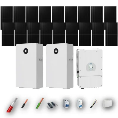 Kit Solar Deye Aislada 10kW con Baterías 32kWh 15 Paneles 650Wp Black Contact 18 Paneles - CuencaSolar