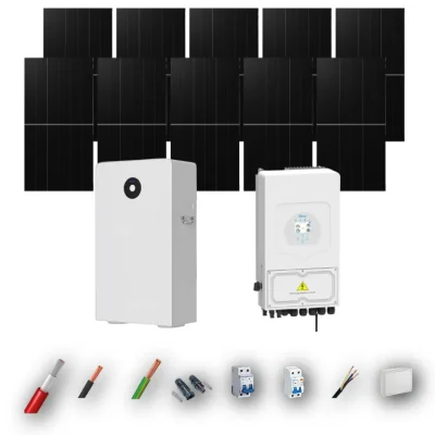 Kit Solar Deye Aislada 6kW con Batería 16kWh 6 Paneles 650Wp Black Contact 10 Paneles - CuencaSolar