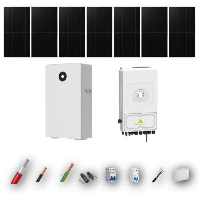 Kit Solar Deye Aislada 6kW con Batería 16kWh 6 Paneles 650Wp Black Contact 7 Paneles - CuencaSolar