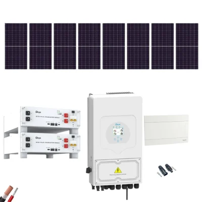 Kit Solar Autoconsumo Deye 6000W 8xPanel AIKO 615Wp 2xBatería Deye 5,12kWh - CuencaSolar