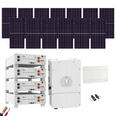 Kit Solar Autoconsumo Deye 8000W 13xPanel AIKO 615Wp 4xBatería Deye 5,12kWh - CuencaSolar