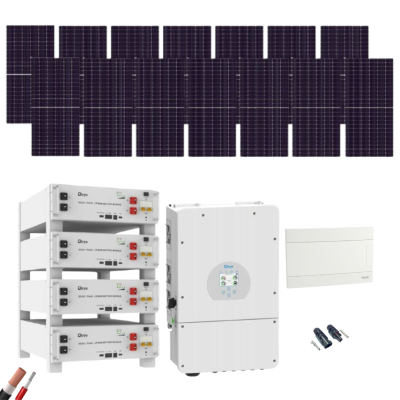 Kit Solar Aislada Deye 8000W 14xPanel AIKO 615Wp 4xBatería Deye 5,12kWh - CuencaSolar