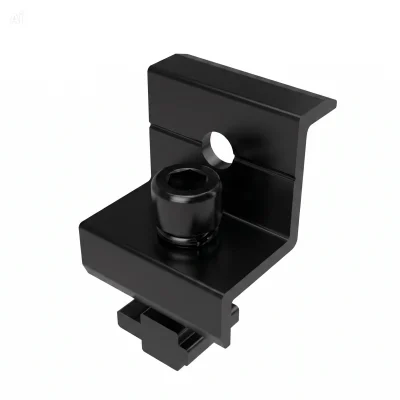 Grapa Final Negra (Black End Clamp) 30-35mm para Estructura Solar - CuencaSolar