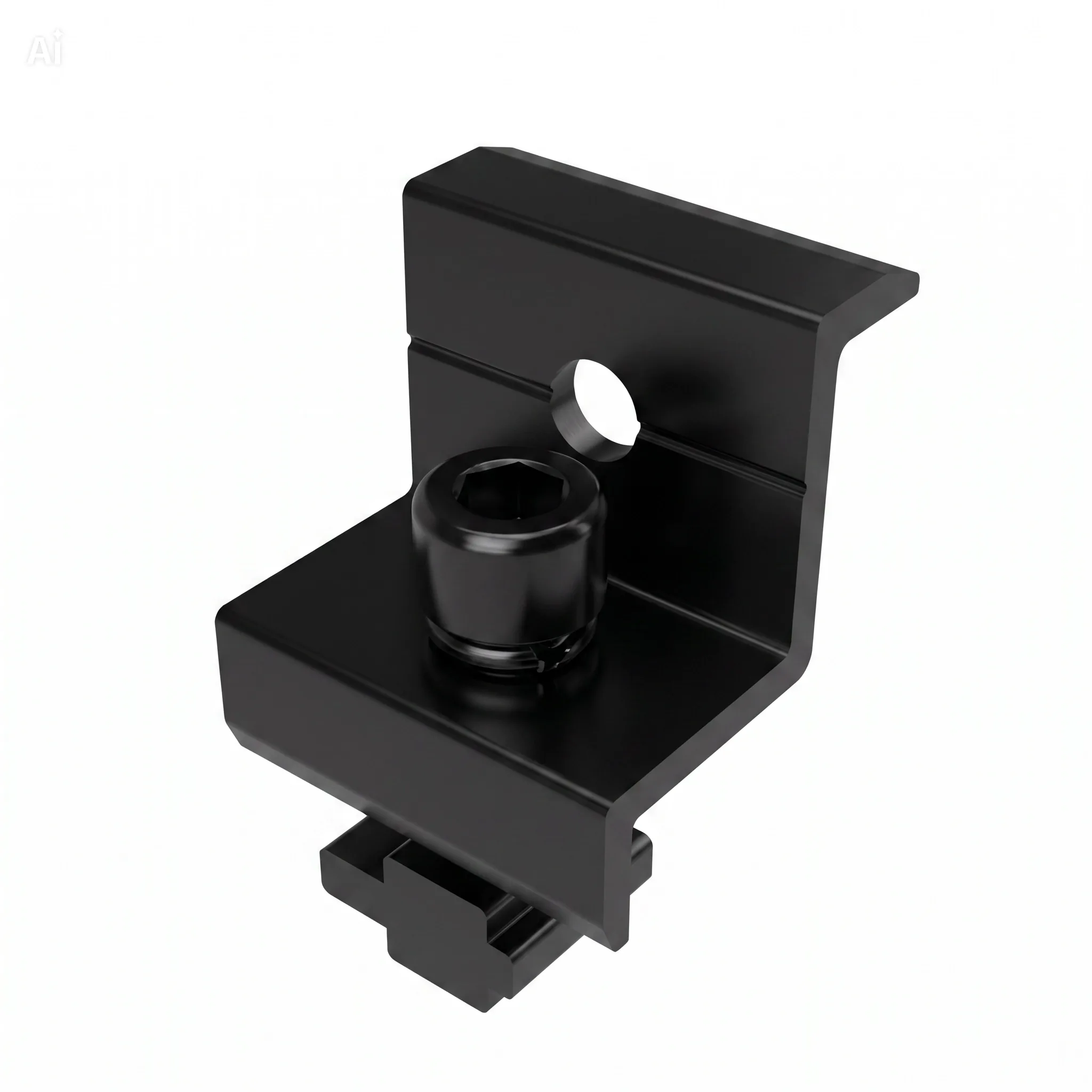 Grapa Final Negra (Black End Clamp) 30-35mm para Estructura Solar - CuencaSolar