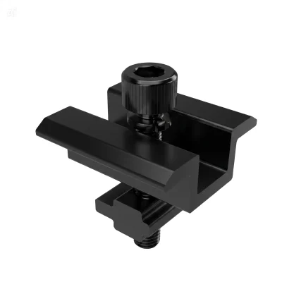 Grapa Intermedia Negra (Black Clamp) 30-35mm para Estructura Solar - CuencaSolar