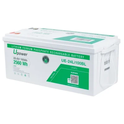 Batería de Litio 24V 100Ah Upower UE-24LI100BL Monoblock LiFePO4 con Bluetooth integrado - CuencaSolar