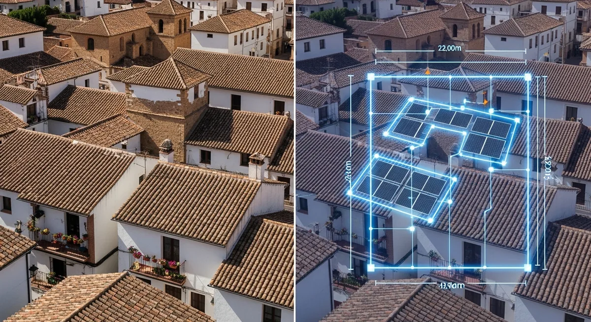 Captura del software de diseño de instalaciones solares en 3D de SolarMaps