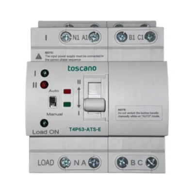 Interruptor de Transferencia Automática TOSCANO ATS 4P 63A (Trifásico) - CuencaSolar