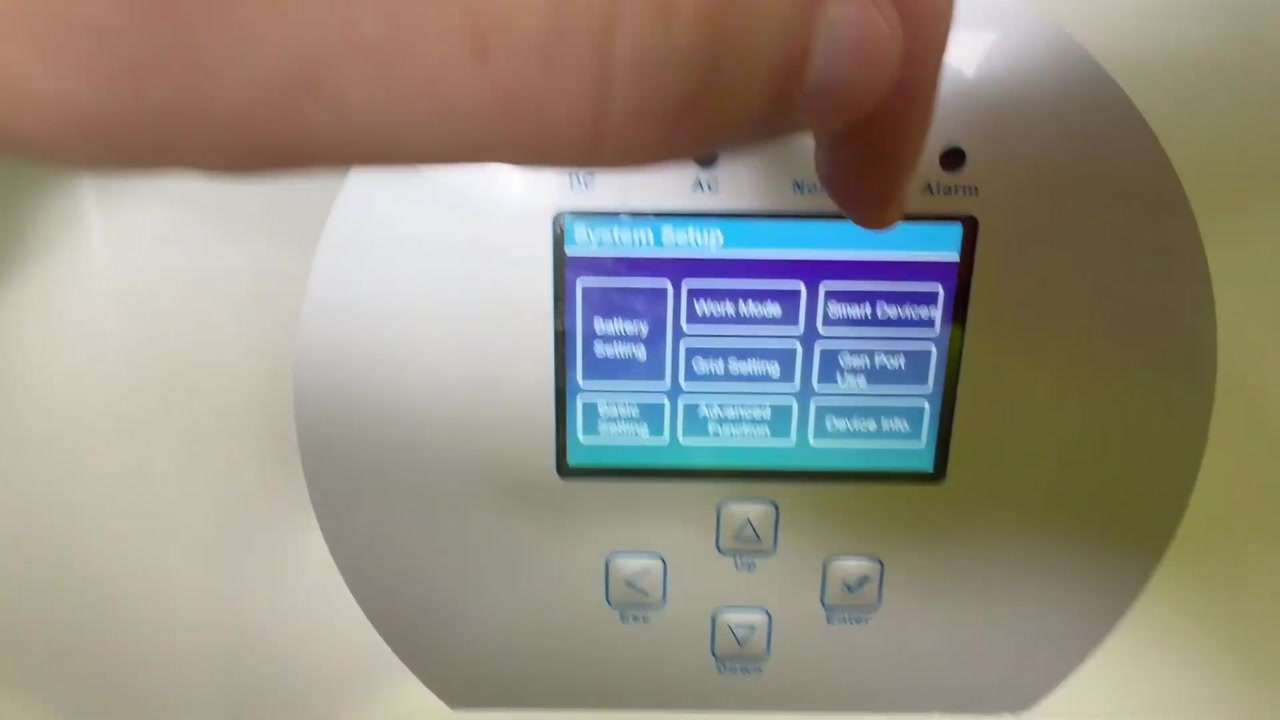 Menú Smart Devices en la pantalla de configuración del inversor Deye