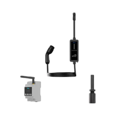 Kit Cargador de Vehículo Eléctrico Deye SUN-EVSE22K01-EU-AC – 7kW / 22kW (Monofásico y trifásico) + Meter + Antena - CuencaSolar