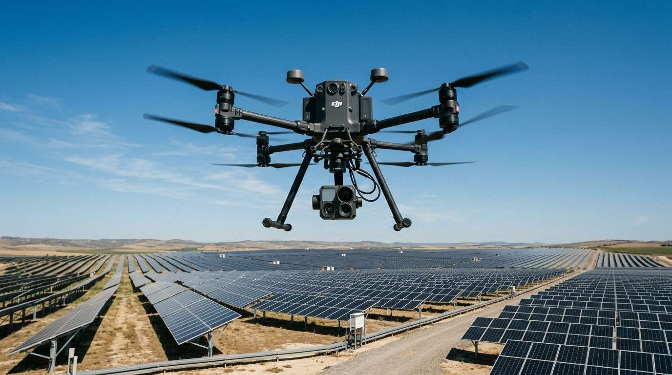 Robots y drones con IA revolucionan la limpieza y el mantenimiento de paneles solares