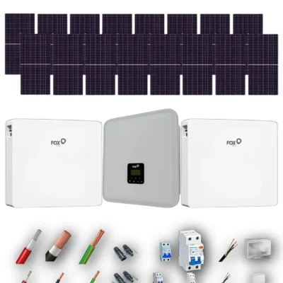[AIKO 665Wp] Kit Solar Autoconsumo FOX 10kW 16 Paneles AIKO 665Wp N TYPE 2 Baterias FOX 24kWh 16 Paneles - CuencaSolar