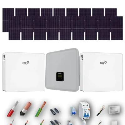 [AIKO 665Wp] Kit Solar Autoconsumo FOX 10kW 18 Paneles AIKO 665Wp 2 Baterias FOX 24kWh 18 Paneles - CuencaSolar