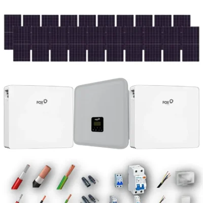 [AIKO 665Wp] Kit Solar Autoconsumo FOX 10kW 20 Paneles AIKO 665Wp 2 Baterias FOX 24kWh 20 Paneles - CuencaSolar