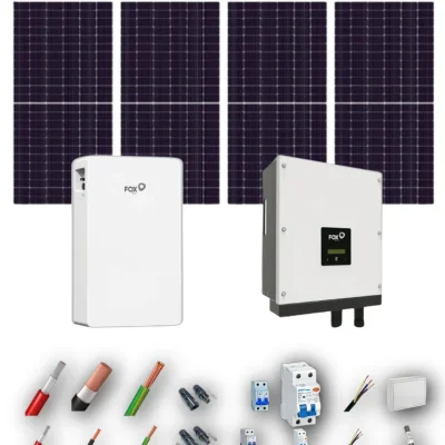 [AIKO 665Wp] Kit Solar Autoconsumo FOX 3kW 4 Paneles AIKO 665Wp 1 Bateria FOX 6kWh 4 Paneles - CuencaSolar
