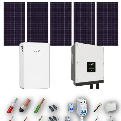 [AIKO 665Wp] Kit Solar Autoconsumo FOX 3kW 5 Paneles AIKO 665Wp 1 Bateria FOX 6kWh 5 Paneles - CuencaSolar
